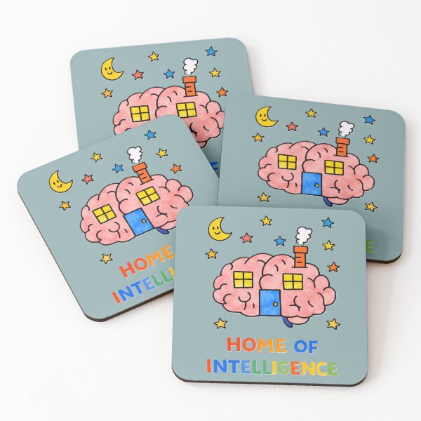 Item preview, Home of Intelligence – Cute Brain House Illustration | Funny AI & Psychology Art designed and sold by OrbitOfMind.