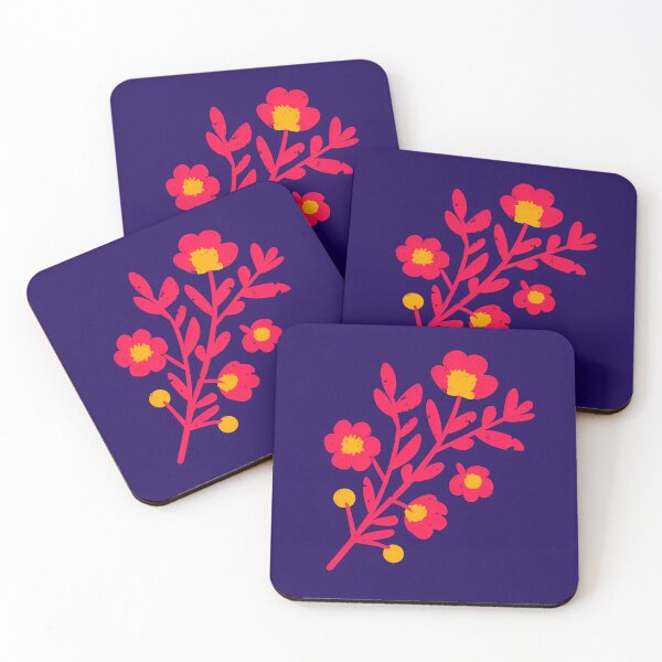 Item preview, Chic Folk Art Botanical - Textured Pink Wildflower designed and sold by UniqueDesign751.