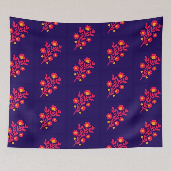 Item preview, Chic Folk Art Botanical - Textured Pink Wildflower designed and sold by UniqueDesign751.