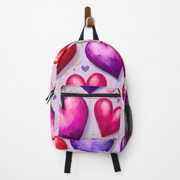 Item preview, Glowing Hearts Red Pink Purple with Gold Branches Romantic Valentine Pattern designed and sold by Good Vibes .