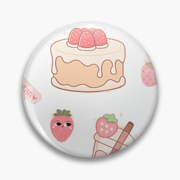 Aperçu de l'œuvre Pack d'autocollants Berry Sweet Strawberry Café | Esthétique mignonne et kawaii : nourriture et boba créée et vendue par ravenRM.