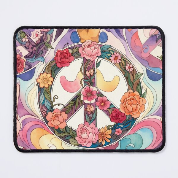 Item preview, Groovy 70s Psychedelic Floral Peace Sign Phone Case designed and sold by IntelliMindDesigns.