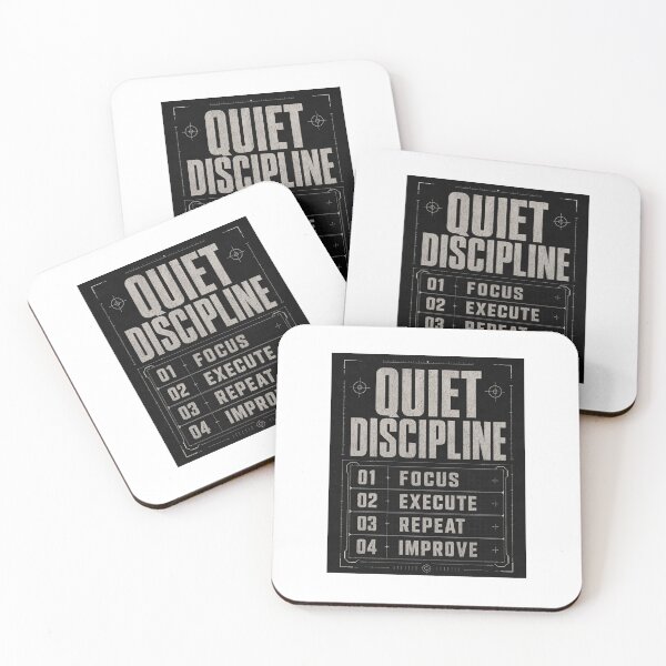 Item preview, Quiet Discipline Blueprint Typography Design designed and sold by PrintxforxYou.