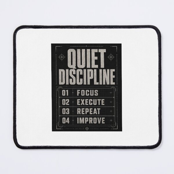 Item preview, Quiet Discipline Blueprint Typography Design designed and sold by PrintxforxYou.