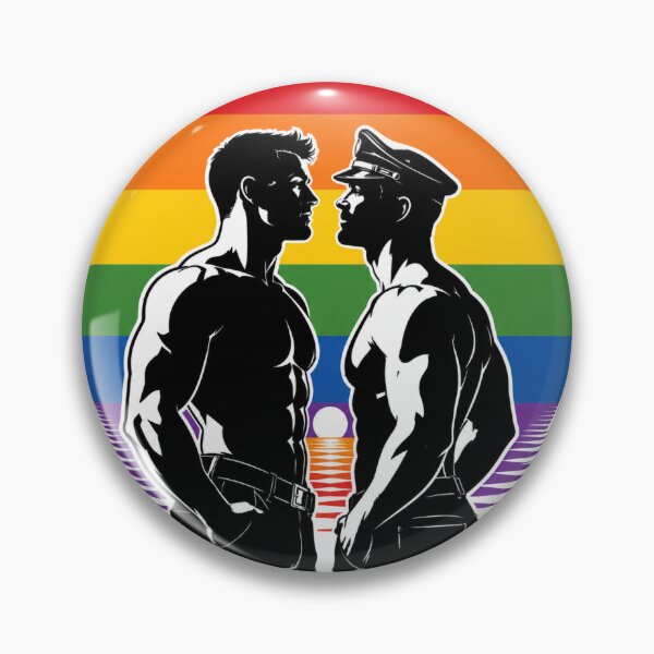 Item preview, Gay Pride Men Love – LGBTQ Rainbow Retro Design designed and sold by FrenchieFever.