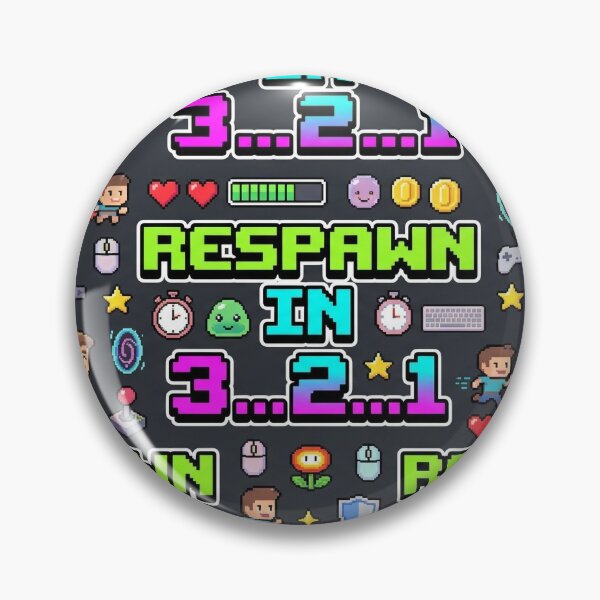 Item preview, Retro Gaming Respawn Pattern – 8-Bit Pixel Art Arcade Print designed and sold by OpenDreamArts.