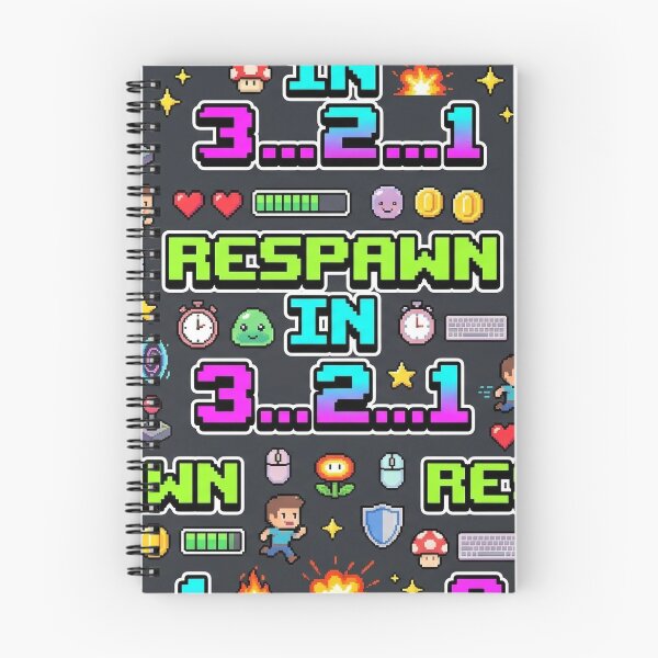 Item preview, Retro Gaming Respawn Pattern – 8-Bit Pixel Art Arcade Print designed and sold by OpenDreamArts.