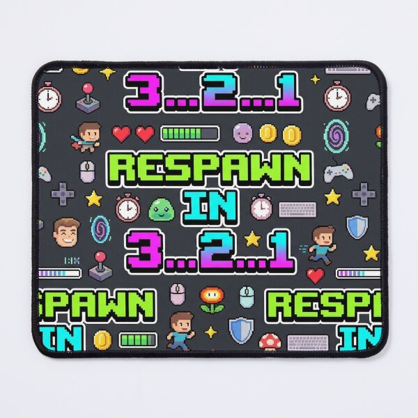 Item preview, Retro Gaming Respawn Pattern – 8-Bit Pixel Art Arcade Print designed and sold by OpenDreamArts.