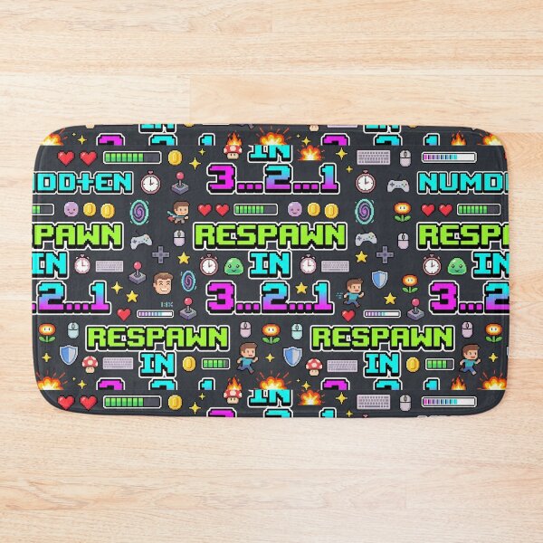 Item preview, Retro Gaming Respawn Pattern – 8-Bit Pixel Art Arcade Print designed and sold by OpenDreamArts.