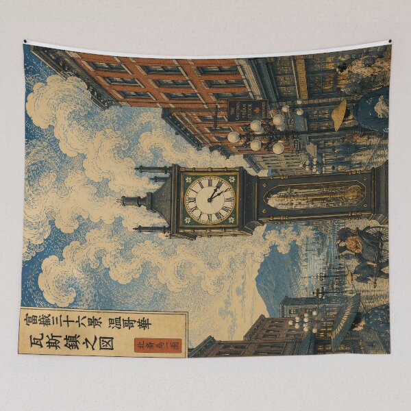 Item preview, Gastown Ukiyo-e Art Print designed and sold by UkiyoCities.
