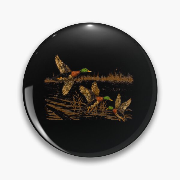 Item preview, Flying Mallard Ducks Wildlife Marsh Hunting Illustration Art designed and sold by justinhmorton.