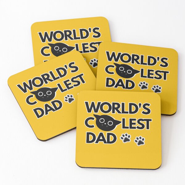 Item preview, WORLD'S COOLEST CAT DAD | Funny Cat Dad Father's Day Design designed and sold by MagnetStyle.