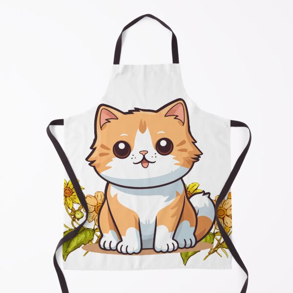 Item preview, Cute Kawaii Cat with Flowers | Adorable Kitty Illustration designed and sold by vibecraft_studio2.