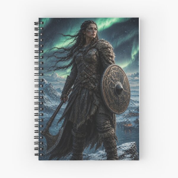 Item preview, Viking Shieldmaiden Beneath the Northern Lights designed and sold by photoparadise22.