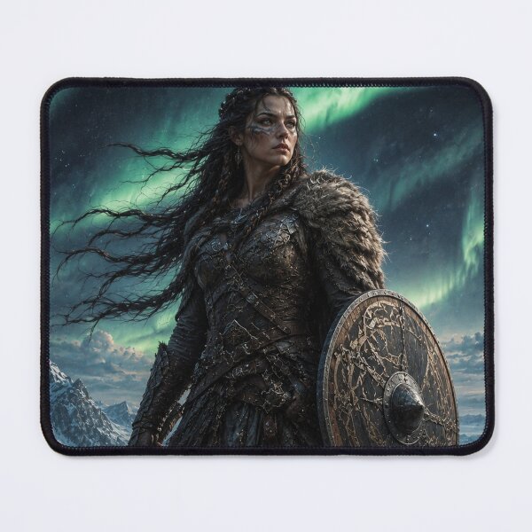Item preview, Viking Shieldmaiden Beneath the Northern Lights designed and sold by photoparadise22.
