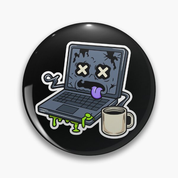 Item preview, Dead Laptop Funny Burnout Character designed and sold by Marvin4321.