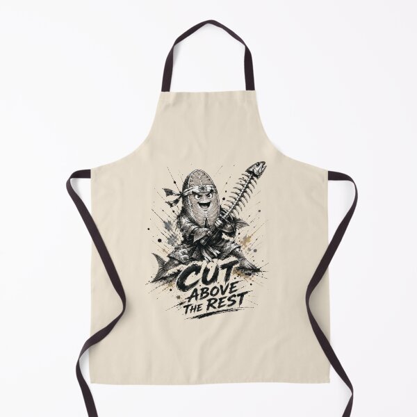 Item preview, Cut Above the Rest – Funny Salmon Samurai Warrior Design designed and sold by BlackSector77.