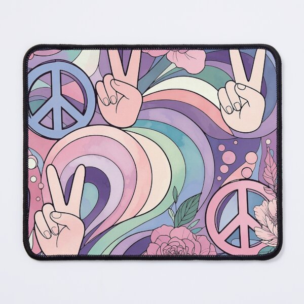 Item preview, Bold Groovy 70s Psychedelic Floral Peace Sign Phone Case designed and sold by IntelliMindDesigns.