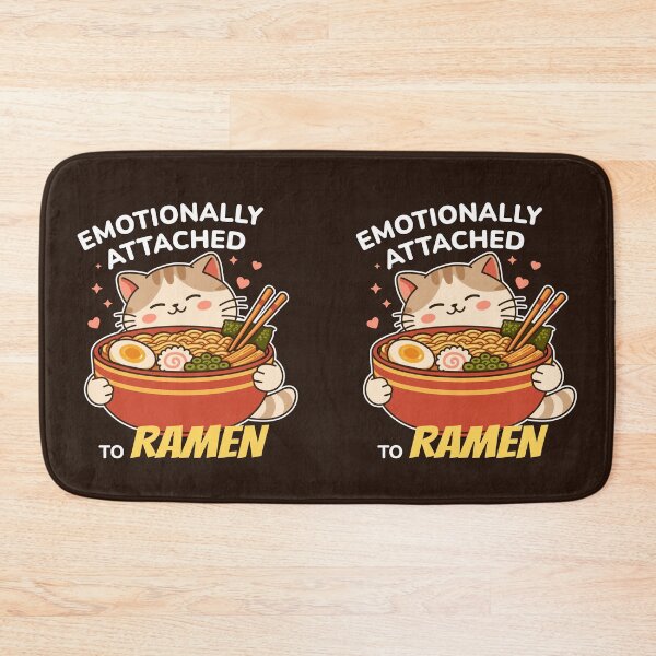 Item preview, Emotionally Attached to Ramen Cute Cat Illustration designed and sold by Skryp-art.