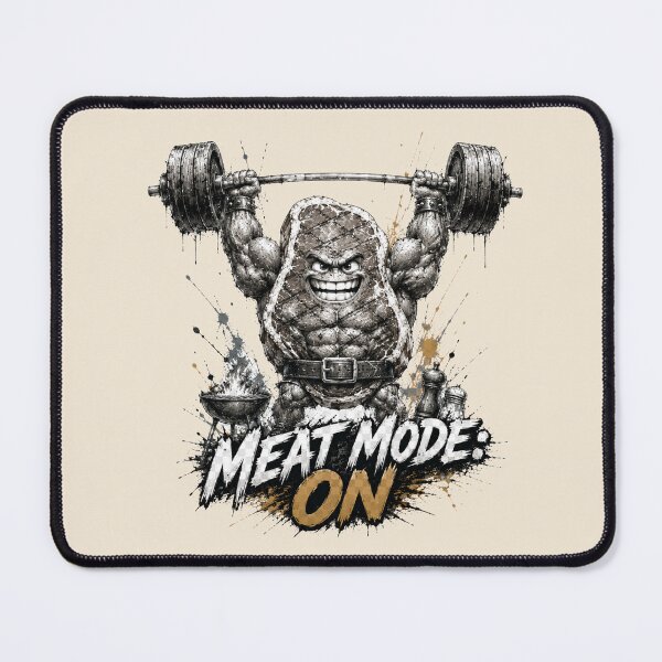 Item preview, Meat Mode On – Funny Steak Bodybuilder Gym BBQ Design designed and sold by BlackSector77.