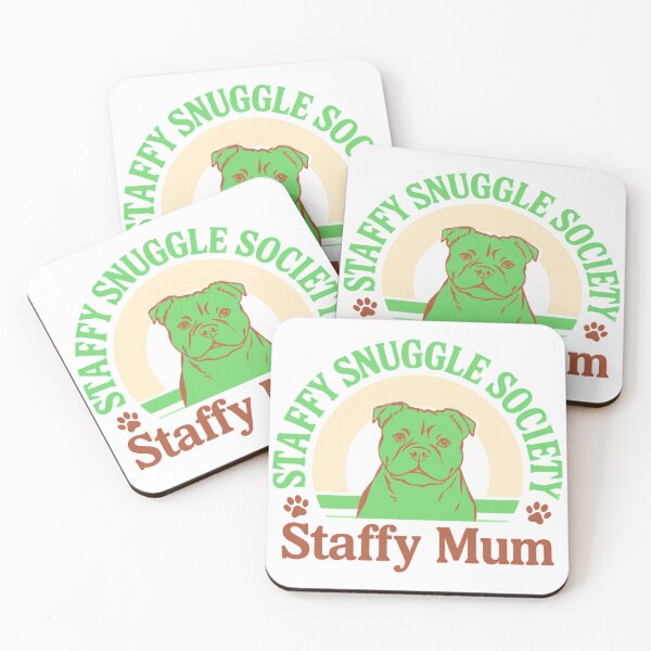 Item preview, Staffy Snuggle Society Staffy Staffy Mum Shirt designed and sold by tshirtpipeline.
