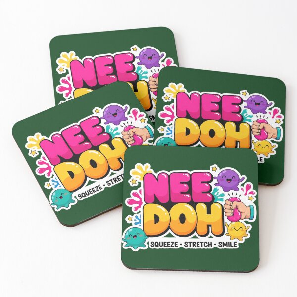 Item preview, Cute Needoh Squishy Characters Sticker | Squeeze Stretch Smile Kawaii Stress Relief Design designed and sold by Bhaskar Digital Art.