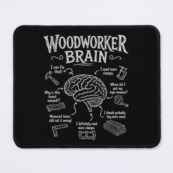Item preview, Woodworker Brain Funny Woodworking Humor designed and sold by wansilastomi.