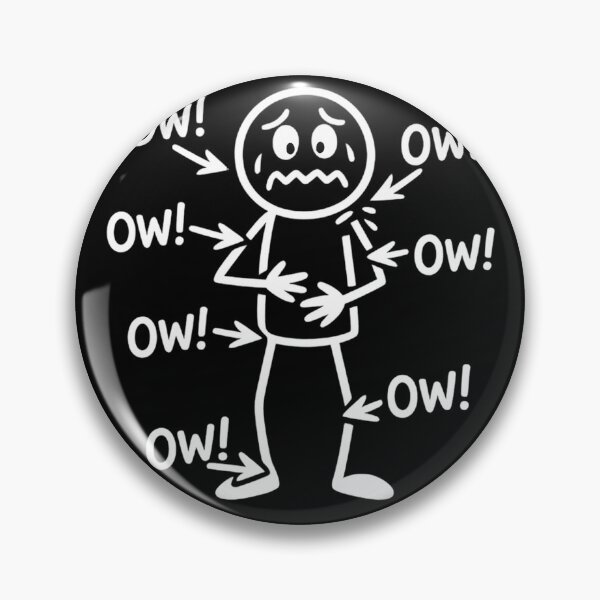 Item preview, Funny Meme Ow Ow Ow Everything Hurts Stick Figure designed and sold by will freed18.