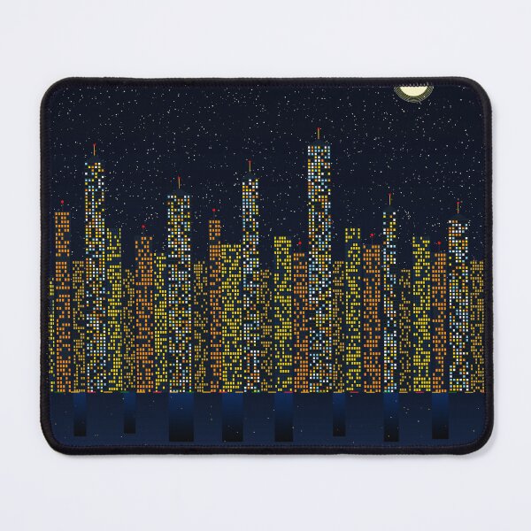 Item preview, African City Night Skyline Lagos Nairobi Modern Art designed and sold by AfricanArtHub.