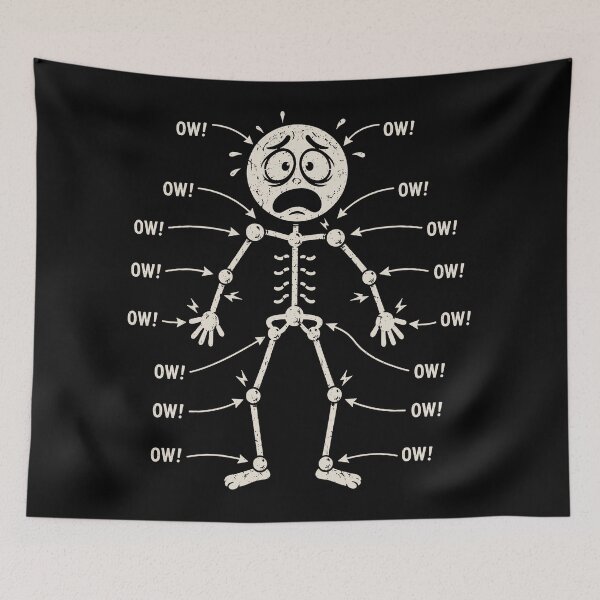 Item preview, Funny Meme Ow Ow Ow Everything Hurts Stick Figure designed and sold by will freed18.