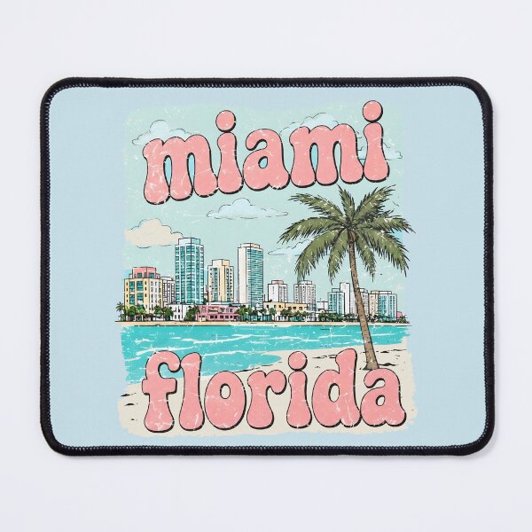 Item preview, Miami Florida Cute Beach Skyline Retro Cityscape designed and sold by HowToCanadian.