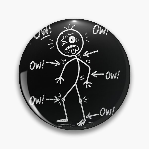 Item preview, Funny Meme Ow Ow Ow Everything Hurts Stick Figure designed and sold by will freed18.