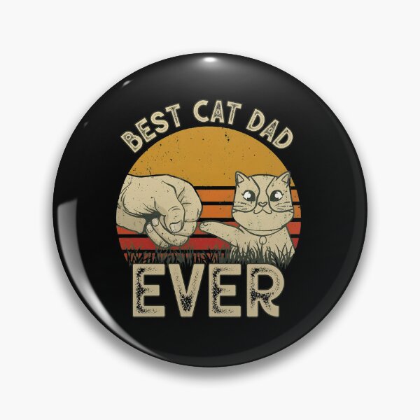 Item preview, Best Cat Dad Ever Fist Bump Retro Sunset designed and sold by GiaoCalonas.