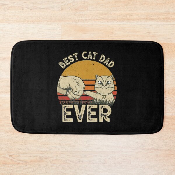 Item preview, Best Cat Dad Ever Fist Bump Retro Sunset designed and sold by GiaoCalonas.
