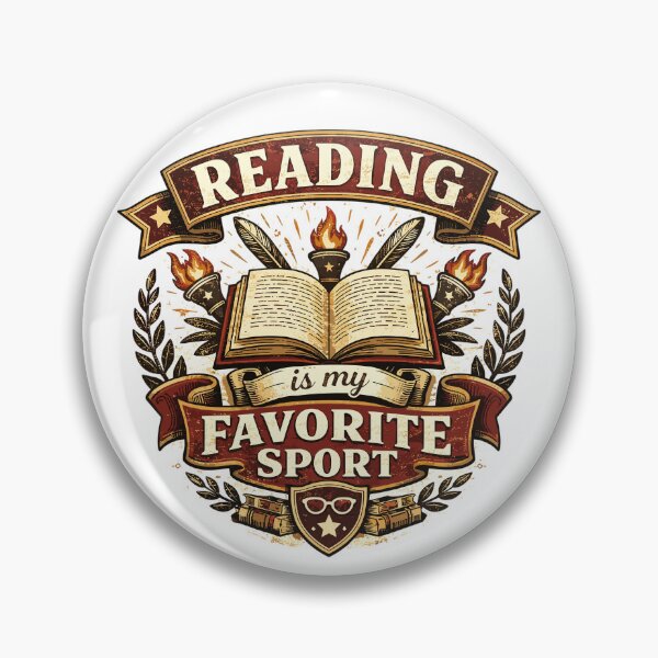 Item preview, Reading is my favorite sport Vintage crest designed and sold by Pineapple-Tree.