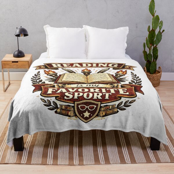 Item preview, Reading is my favorite sport Vintage crest designed and sold by Pineapple-Tree.