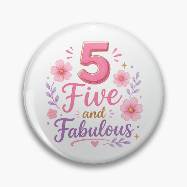 Item preview, Five and Fabulous 5th Birthday Girl Cute Floral designed and sold by Seculinator.