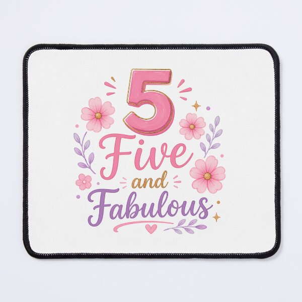 Item preview, Five and Fabulous 5th Birthday Girl Cute Floral designed and sold by Seculinator.
