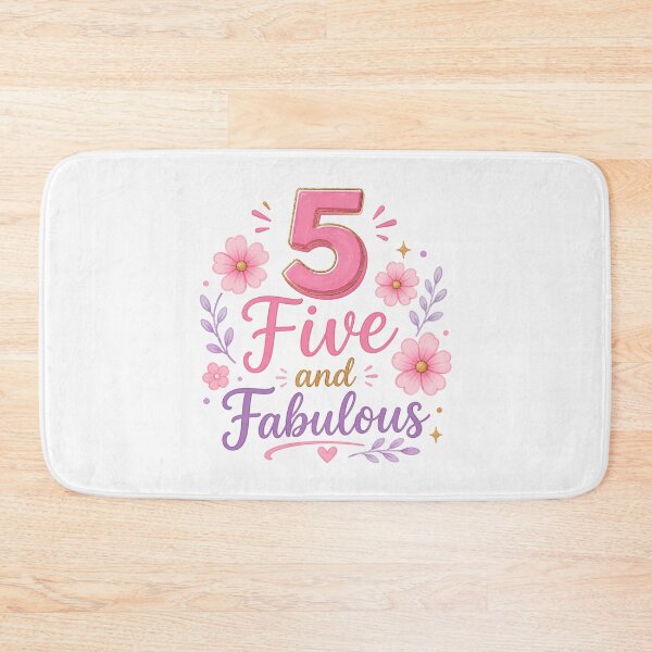 Item preview, Five and Fabulous 5th Birthday Girl Cute Floral designed and sold by Seculinator.