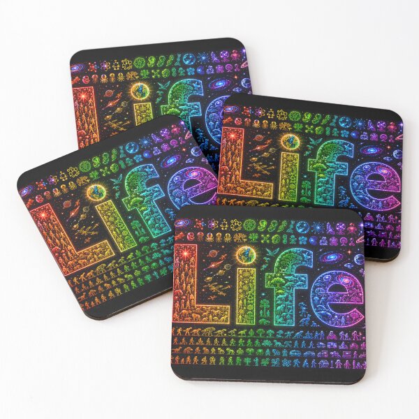 Item preview, Life Evolution Neon Spectrum | Cosmic Big Bang to Humanity Science Art Design designed and sold by RockyLambda.