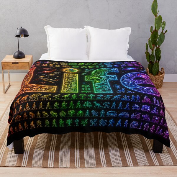 Item preview, Life Evolution Neon Spectrum | Cosmic Big Bang to Humanity Science Art Design designed and sold by RockyLambda.