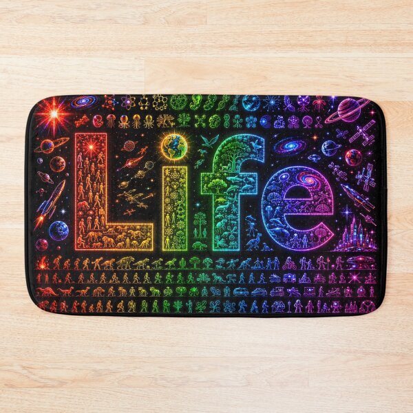 Item preview, Life Evolution Neon Spectrum | Cosmic Big Bang to Humanity Science Art Design designed and sold by RockyLambda.