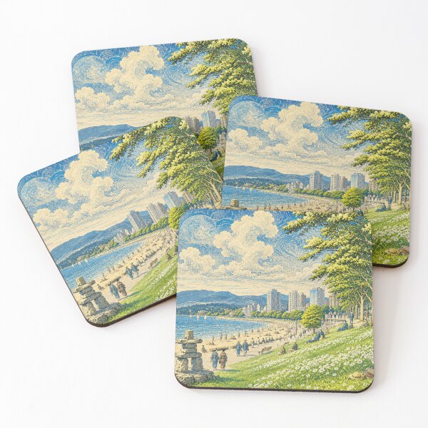 Item preview, English Bay Ukiyo-e Art Print designed and sold by UkiyoCities.