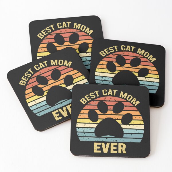 Item preview, Best Cat Mom Ever Retro Paw Sunset T-Shirt designed and sold by GiaoCalonas.