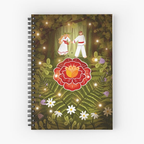 Item preview, Slavic Folklore Summer Solstice Kupala Searching for the Fern Flower designed and sold by Sanja Kolenko.