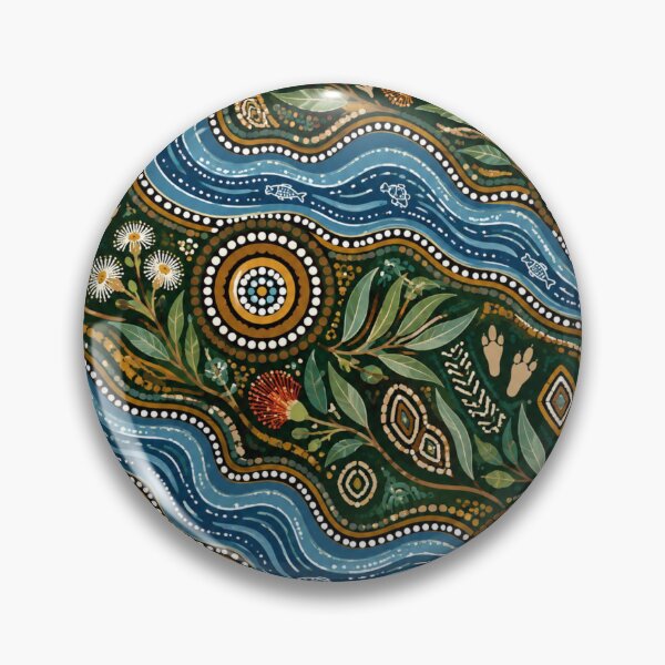 Item preview, Gumbaynggirr Country River Pattern designed and sold by Myra365Art.