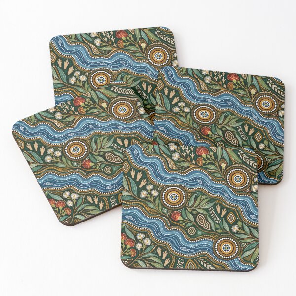 Item preview, Gumbaynggirr Country River Pattern designed and sold by Myra365Art.