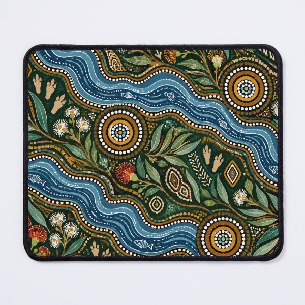 Item preview, Gumbaynggirr Country River Pattern designed and sold by Myra365Art.