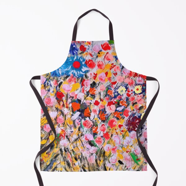 Item preview, bright colorful textured layered acrylic abstract flowers design designed and sold by ArtistSunny.