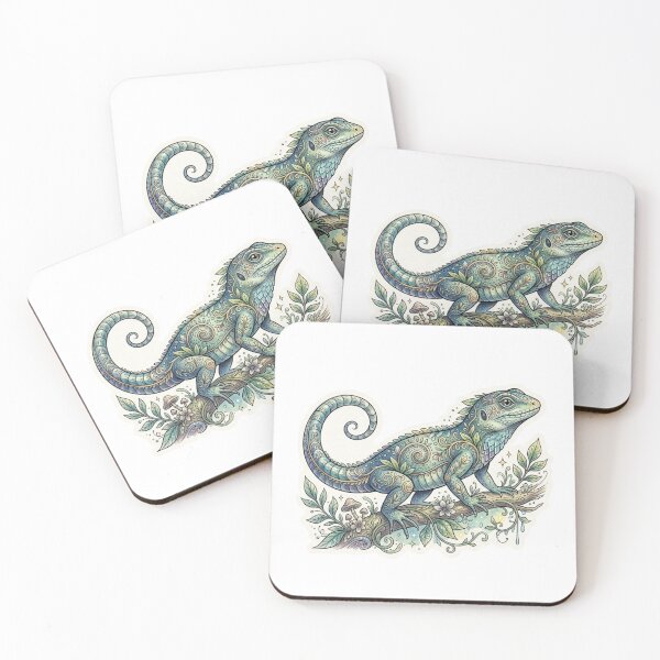 Item preview, Moonvine Lizard Fantasy Reptile Sticker designed and sold by HoneyBreezeCo.